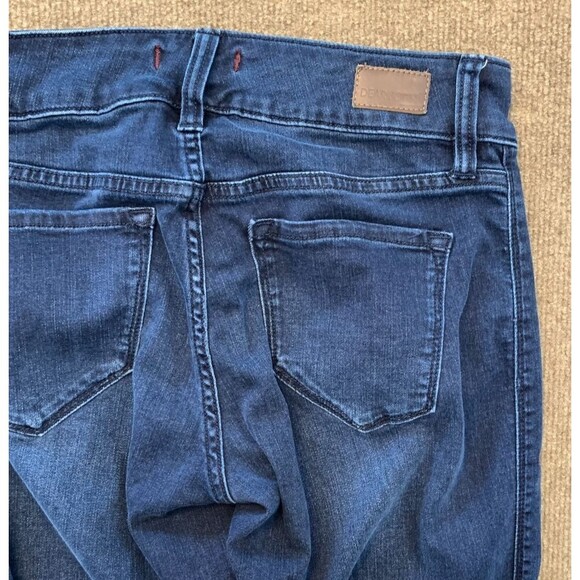 Dear John Rocket Flare Jeans 27 Low Rise Bootcut Whiskered Stretch Y2K Denim - Picture 2 of 9